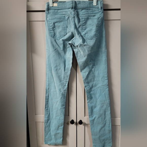 Red Engine Teal Cayenne Denim Jeans Sz 27 - Picture 2 of 6